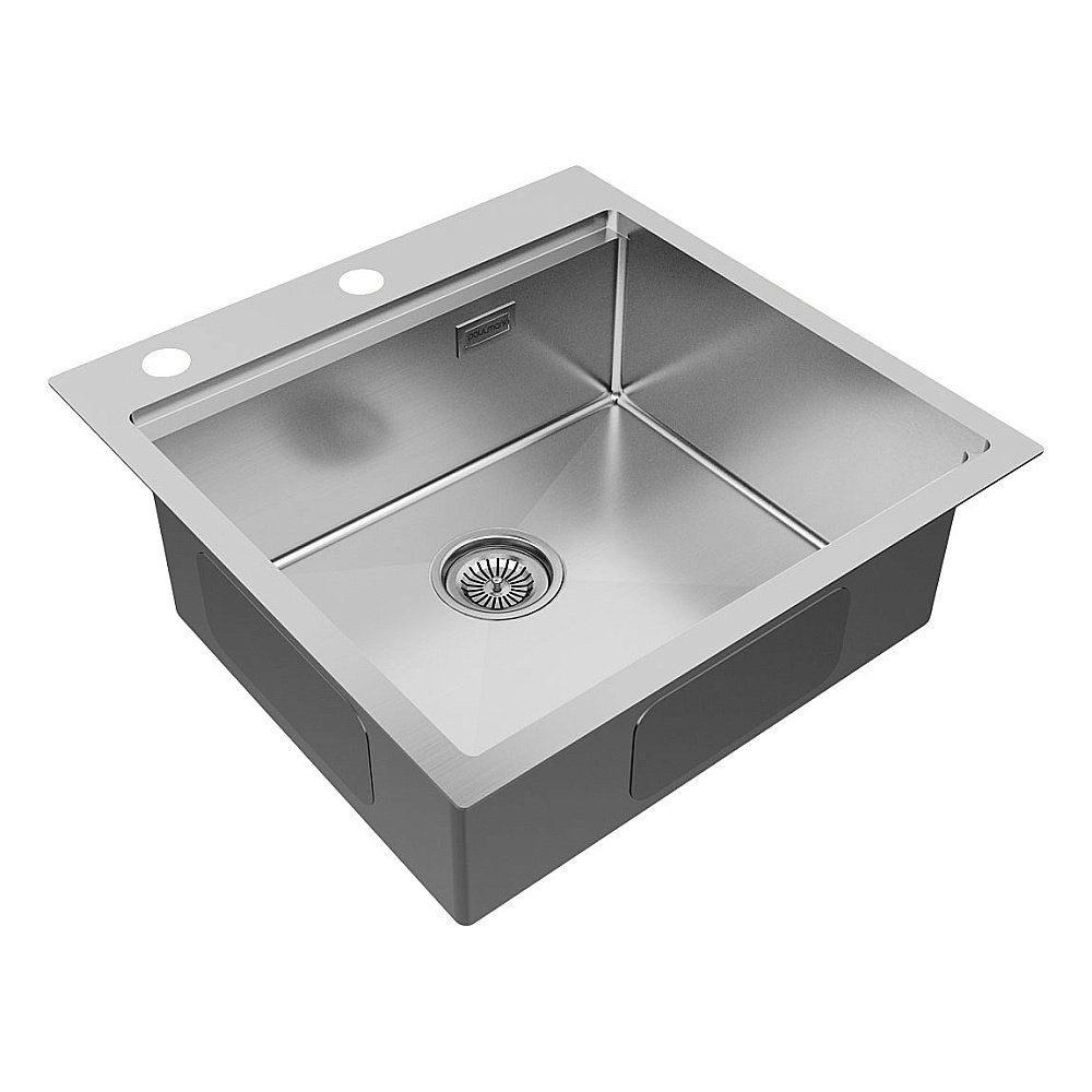Кухонная мойка Paulmark KRONER-PRO PM705151-BS брашированная сталь купить в интернет-магазине сантехники Sanbest
