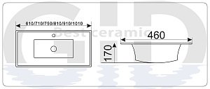 Раковина GID 9060Е купить в интернет-магазине Sanbest