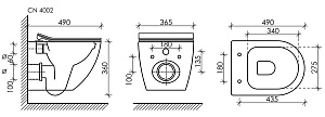 Унитаз подвесной Ceramica Nova Metropol CN4002_1001W_1000 безободковый, с крышкой микролифт, с инсталляцией и белой кнопкой купить в интернет-магазине Sanbest