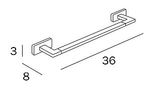 Полотенцедержатель Inda Lea A1818ANE черный матовый купить в интернет-магазине сантехники Sanbest