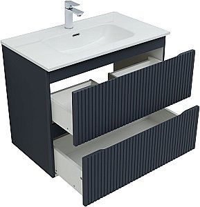 Тумба с раковиной Aquanet Джейн (Flat) 335429/254364 80 маренго для ванной в интернет-магазине Sanbest