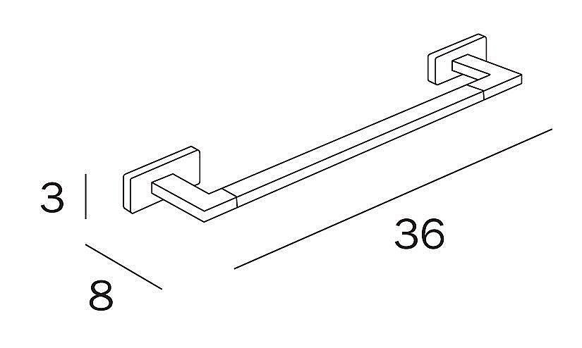 Полотенцедержатель Inda Lea A1818ANE черный матовый купить в интернет-магазине сантехники Sanbest
