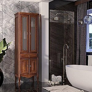 Пенал Опадирис Лоренцо 56 светлый орех для ванной в интернет-магазине сантехники Sanbest