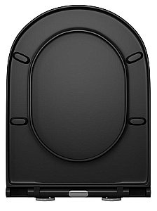 Унитаз подвесной D&K Venice DT1026025 черный матовый безободковый, с крышкой микролифт купить в интернет-магазине Sanbest