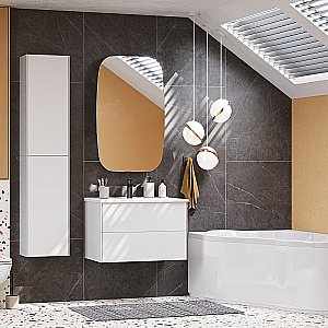 Шкаф Aquaton Сохо 35 1A258403AJ010 белый для ванной в интернет-магазине сантехники Sanbest