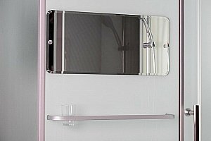 Душевая кабина Esbano Elegancia ES-108CKRB 100x80 стекло матовое/профиль белый купить в интернет-магазине Sanbest