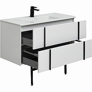 Тумба с раковиной Allen Brau Reality 100 1.32007.WM белый матовый для ванной в интернет-магазине Sanbest