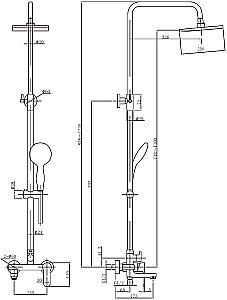 Душевая система Aquanet Passion S3 AF300-72-S-B черная матовая купить в интернет-магазине сантехники Sanbest