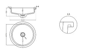 Раковина врезная снизу столешницы Salini MAREA 04 1802204M 42 из искусственного камня S-Stone, белая матовая купить в интернет-магазине Sanbest