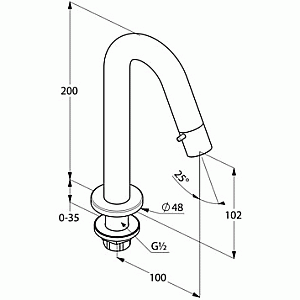Вентиль кран Kludi Bozz 380160530 купить в интернет-магазине сантехники Sanbest