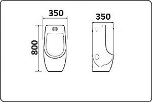 Писсуар Ceramalux Х546S купить в интернет-магазине Sanbest