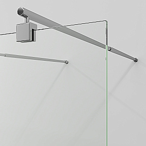 Душевое ограждение WasserKRAFT Vechte 60W46 110 фиксатор серебристый/стекло прозрачное купить в интернет-магазине Sanbest