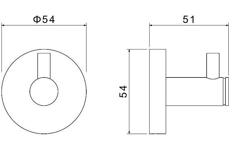 Крючок Aquatek Европа AQ4101MB черный матовый купить в интернет-магазине сантехники Sanbest