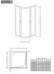 Душевой уголок Radaway Premium Plus D 80x90 купить в интернет-магазине Sanbest