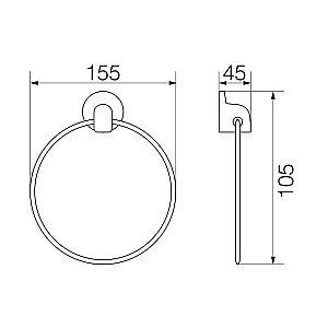 Полотенцедержатель-кольцо Veragio Oscar OSC-5223.CR купить в интернет-магазине сантехники Sanbest