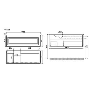 Тумба с раковиной Sancos Very VR120W/CN7006 120 Bianco для ванной в интернет-магазине Sanbest