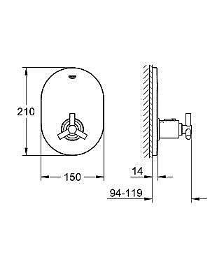 Смеситель для душа Grohe Atrio 19392 000 купить в интернет-магазине сантехники Sanbest