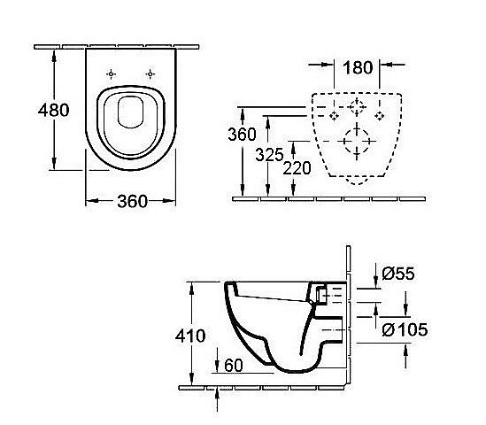 Унитаз подвесной Esbano AZALEA ESUPAZALGM безободковый, с крышкой микролифт, матовый серый купить в интернет-магазине Sanbest