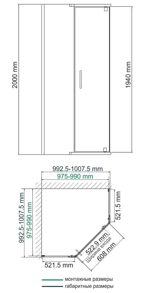 Душевой уголок WasserKRAFT Leine 35P38 100x100 купить в интернет-магазине Sanbest