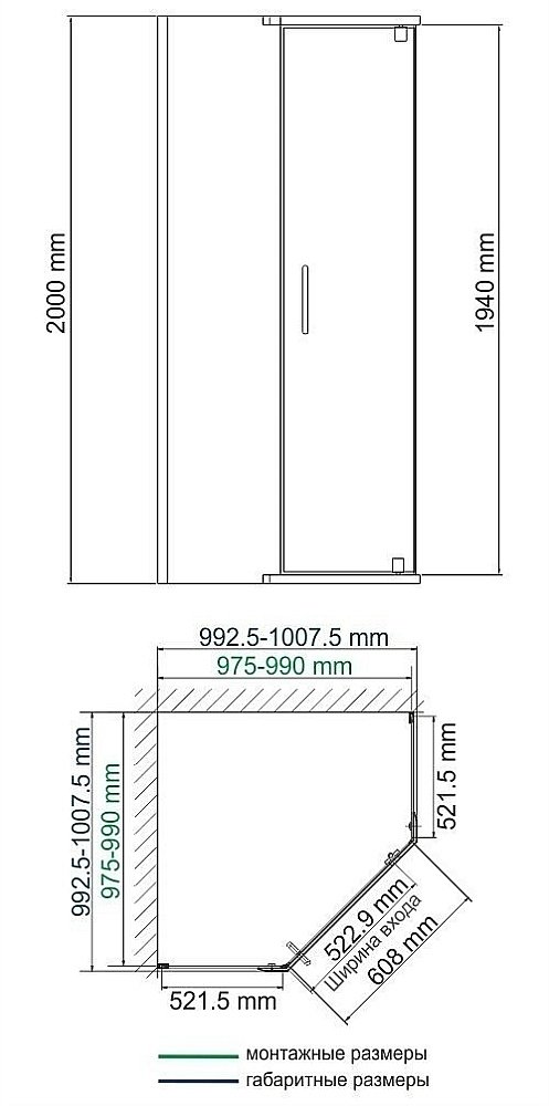 Душевой уголок WasserKRAFT Leine 35P38 100x100 купить в интернет-магазине Sanbest