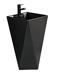 Раковина напольная WeltWasser Leerbach 10000013336 черная матовая купить в интернет-магазине Sanbest