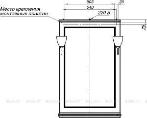 Зеркало Aquanet Валенса 65 белый в ванную от интернет-магазине сантехники Sanbest