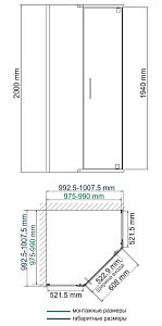 Душевой угол WasserKRAFT Leine 35P38 100x100 купить в интернет-магазине Sanbest