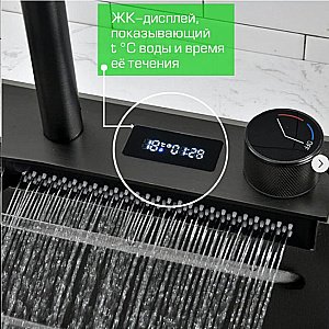 Кухонная мойка Esbano Сascade-2 ESMKCASC2 темная сталь купить в интернет-магазине сантехники Sanbest