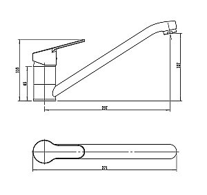 Смеситель для кухни Rush Sky SK5720-27 хром купить в интернет-магазине сантехники Sanbest