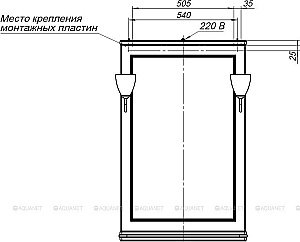 Зеркало Aquanet Валенса 65 белый в ванную от интернет-магазине сантехники Sanbest