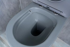 Унитаз подвесной Gid Tr2130gm серый матовый, с крышкой микролифт, безободковый купить в интернет-магазине Sanbest