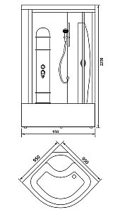 Душевая кабина Aquanet Sirius 95х95 купить в интернет-магазине Sanbest