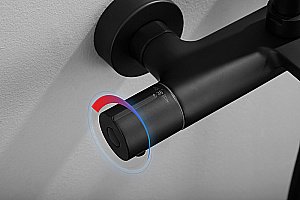 Смеситель для ванны Kaiser Serio 05322-9 черный матовый купить в интернет-магазине сантехники Sanbest