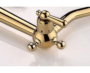 Смеситель для кухни Paulmark Retro Re213226-G золото купить в интернет-магазине сантехники Sanbest