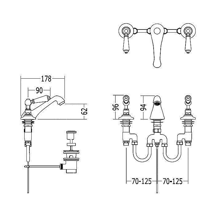 Смеситель для раковины Devon&Devon Dandy MARF46 золото купить в интернет-магазине сантехники Sanbest