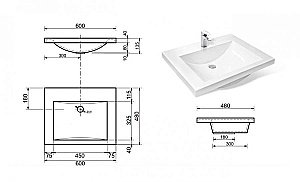 Тумба с раковиной напольная Эстет Monaсo 60 для ванной в интернет-магазине Sanbest