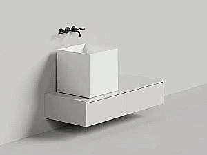 Раковина накладная Salini ARMONIA SQUARE 03 S-Sense 130513G 45 белая купить в интернет-магазине Sanbest