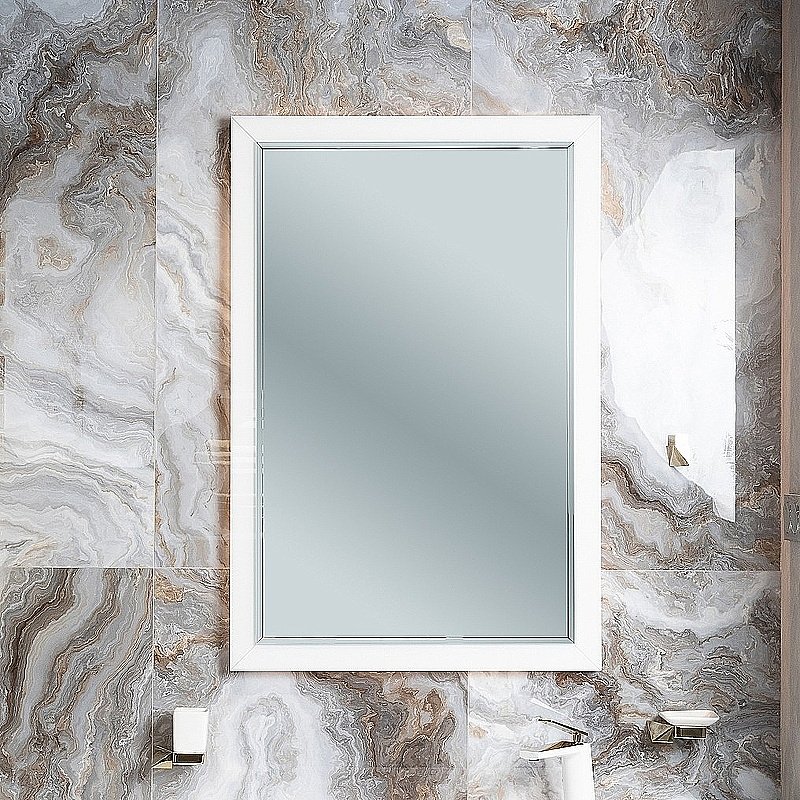 Зеркало Boheme NeoArt Vallessi Dolce 567-W белое в ванную от интернет-магазине сантехники Sanbest