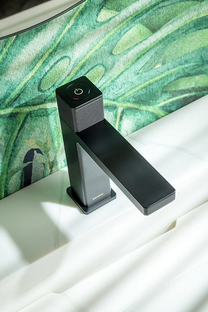 Смеситель для раковины Boheme QUAD 159-B черный купить в интернет-магазине сантехники Sanbest