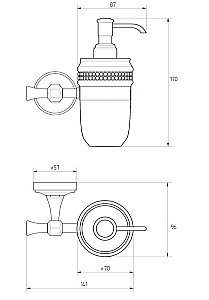 Диспенсер для жидкого мыла Migliore DUBAI 31123 золото купить в интернет-магазине сантехники Sanbest