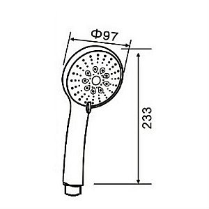 Душевая лейка Orange O-Shower OS05 хром купить в интернет-магазине сантехники Sanbest