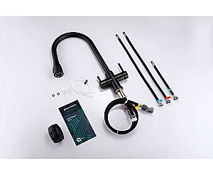 Смеситель для кухни Paulmark Lange La214212-BLM черный  купить в интернет-магазине сантехники Sanbest