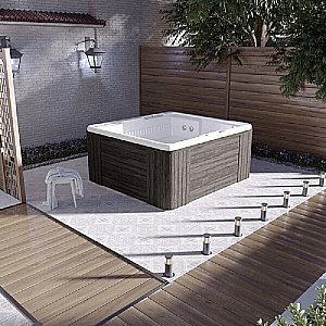 Минибассейн Радомир  Цезарь Platinum 1-30-0-0-5-0501С 190х175 Серый мрамор купить в интернет-магазине Sanbest