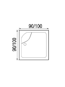 Душевая кабина River QUADRO XL 90/41 MT 90х90 с поддоном купить в интернет-магазине Sanbest