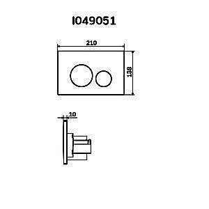 Кнопка смыва AM.PM Pro L I049051 купить в интернет-магазине сантехники Sanbest