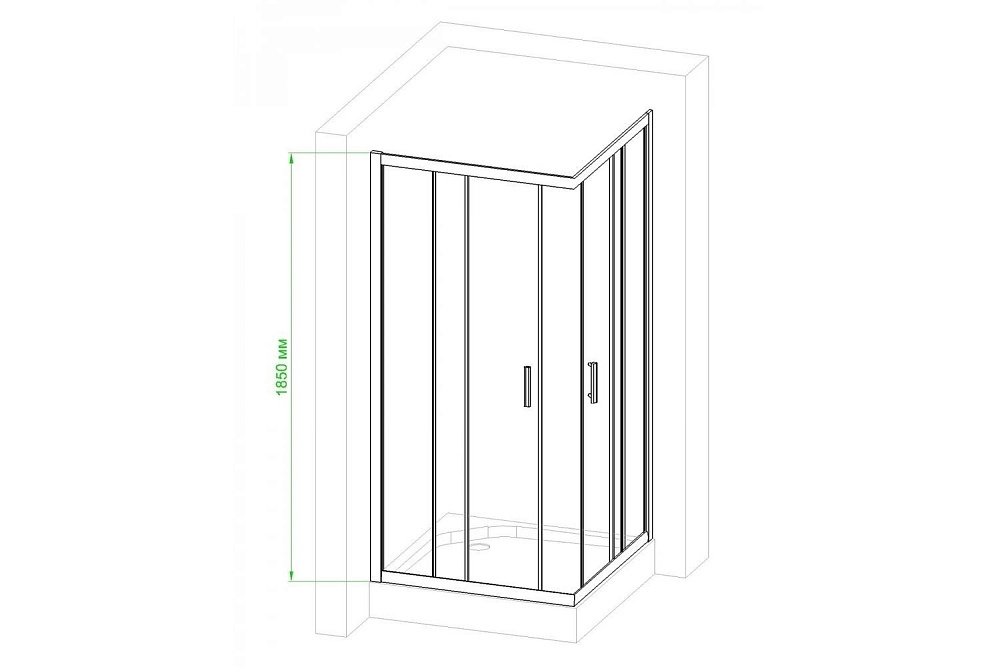 Душевой уголок Royal Bath RB8085HPD-C 85х80 матовый купить в интернет-магазине Sanbest