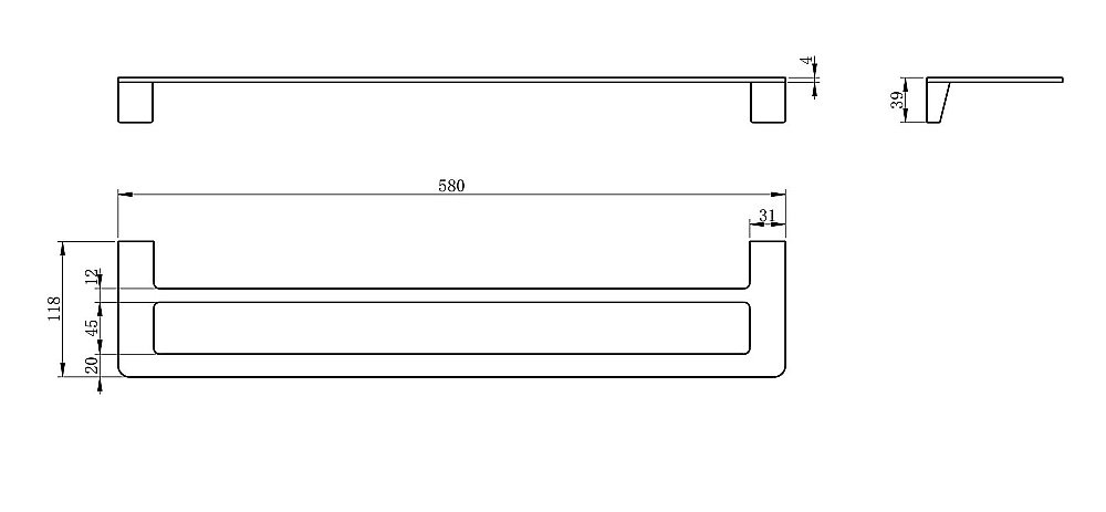Полотенцедержатель двойной WONZON & WOGHAND WW-V2102-CR хром купить в интернет-магазине сантехники Sanbest