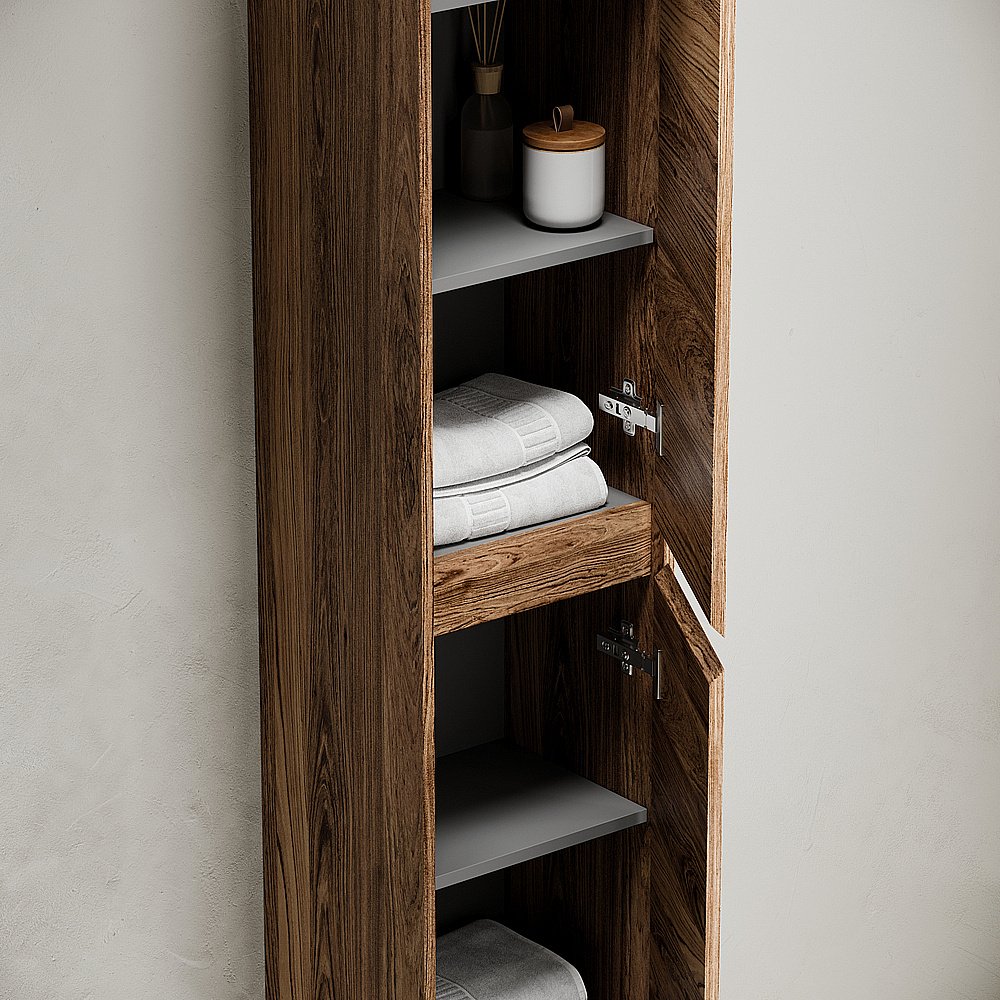 Пенал Sancos Libra Floor PLB35FECH дуб чарльстон для ванной в интернет-магазине сантехники Sanbest