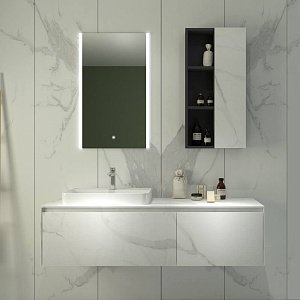 Шкаф-пенал Black&White Universe U911 500 для ванной в интернет-магазине сантехники Sanbest