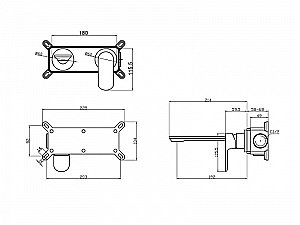 Смеситель для раковины Agger Gorgeous A0272244 черный купить в интернет-магазине сантехники Sanbest